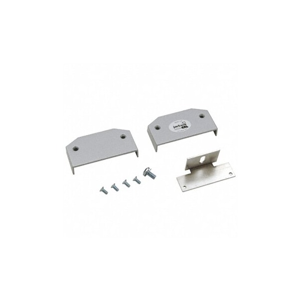 Satin Aluminum Base End Cap Package for Model 1285 Exit Device